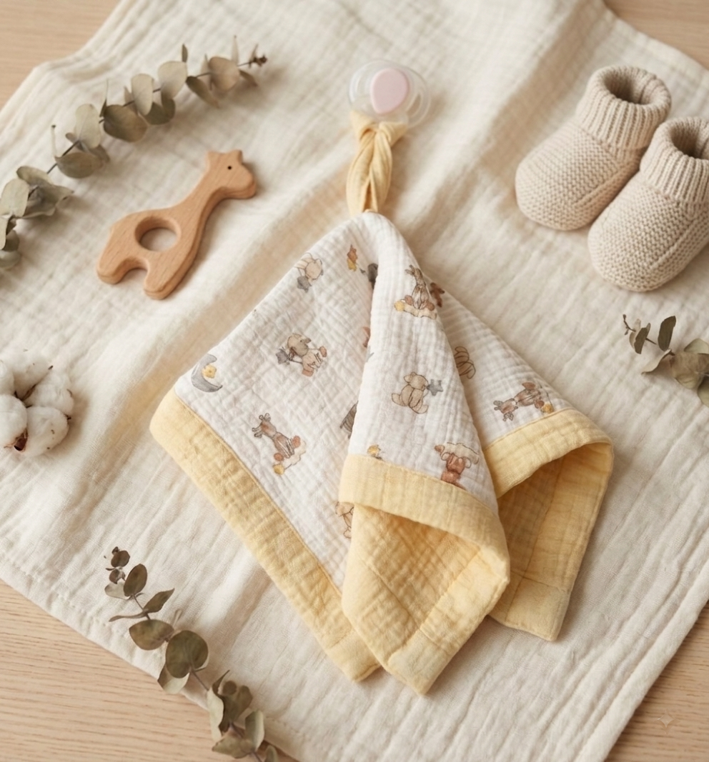 Organic Muslin Pacifier Lovey