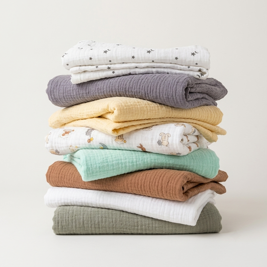 Premium organic cotton
muslin swaddle blanket
collection in Brook Green Mint
Golden Haze Yellow Light Grey
Camel Brown Titanium Gray
Cloud Dancer White Olive Gray
Green for newborns by
Baby DukWear Inc.