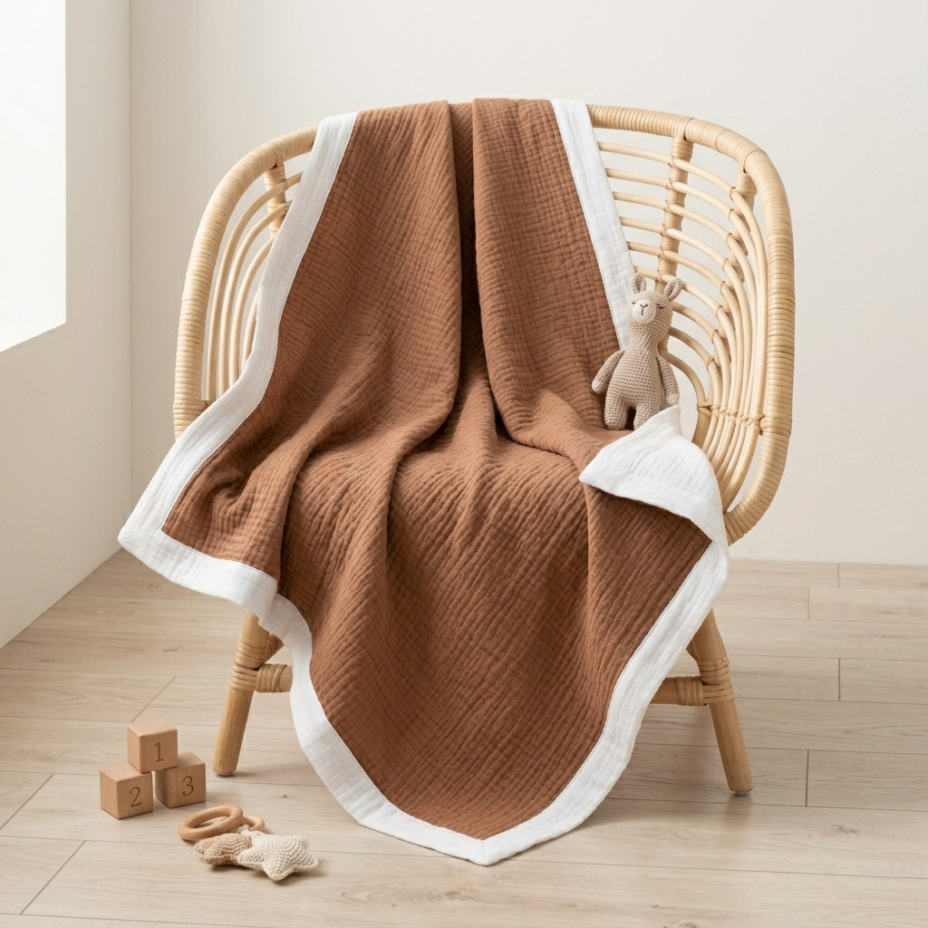 Organic 4-Layer Signature Blanket - Contrast