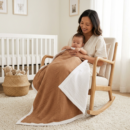 Organic 4-Layer Signature Blanket - Contrast