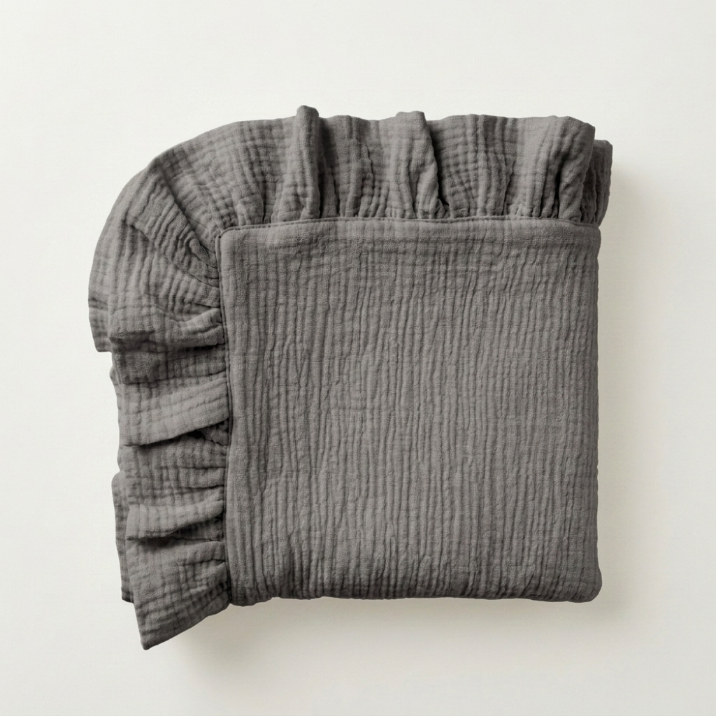 Organic 4-Layer Boho Blanket - Solid