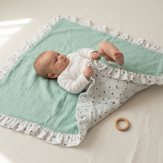 Organic 4-Layer Boho Blanket - Northern Stars