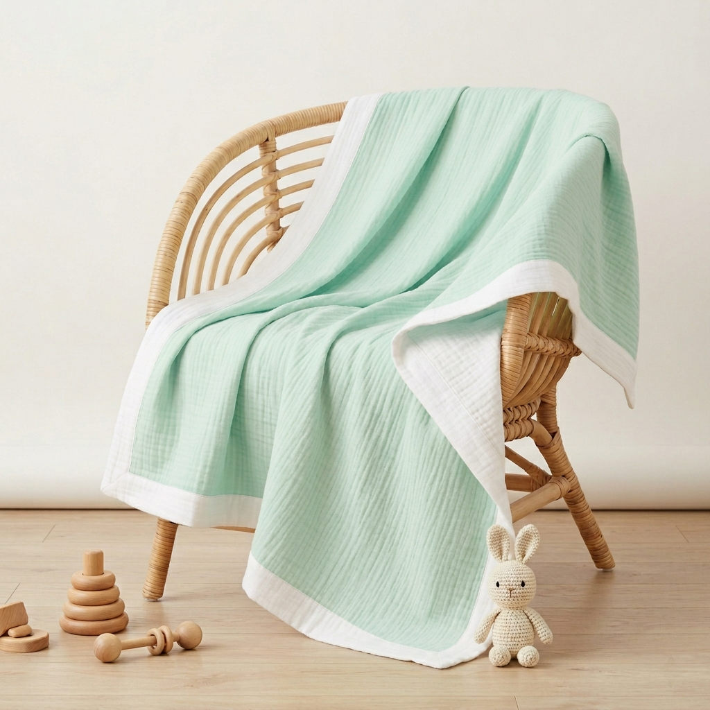 Organic 4-Layer Signature Blanket - Contrast