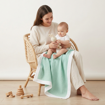 Organic 4-Layer Signature Blanket - Contrast
