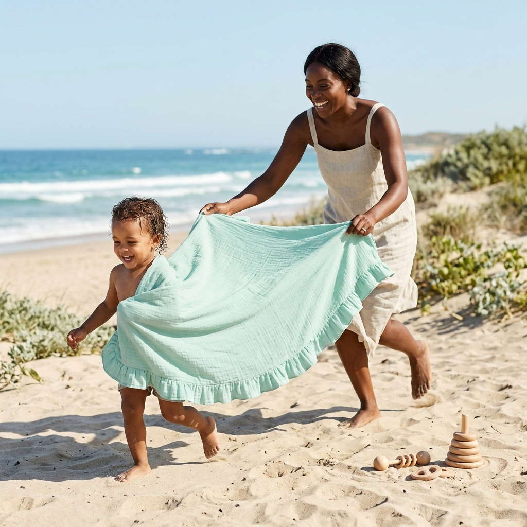 Organic 4-Layer Boho Blanket - Solid