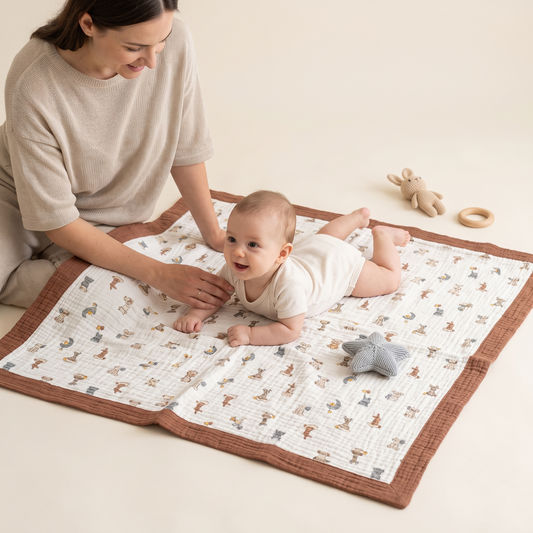 Organic 4-Layer Signature Blanket - Dream Safari