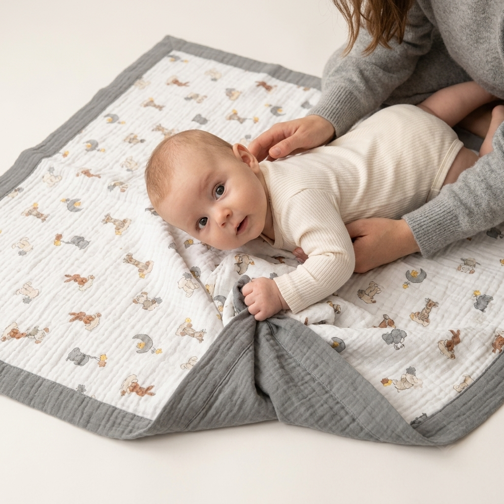 Organic 4-Layer Signature Blanket - Dream Safari