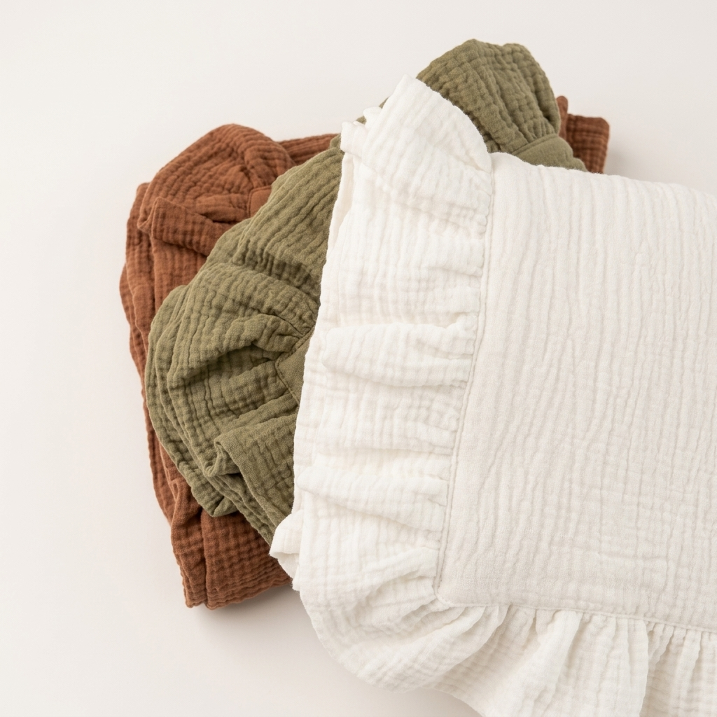 Organic 4-Layer Boho Blanket - Solid