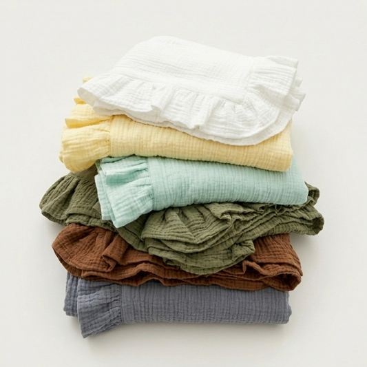 Organic 4-Layer Boho Blanket - Solid