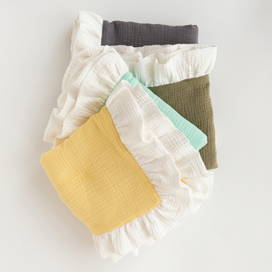 Organic 4-Layer Boho Blanket - Two-Tone