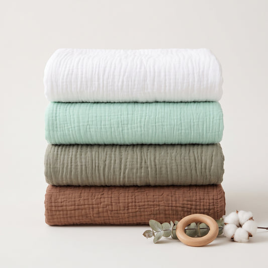 Organic Muslin Swaddle Set - 4-Pack Solid 47''x47''
