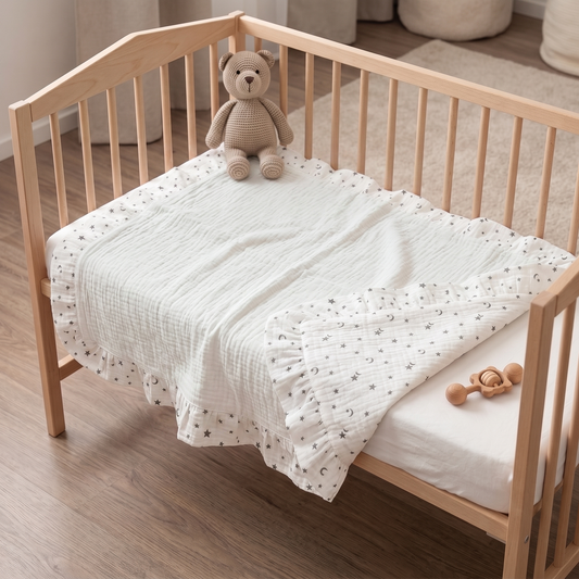 Organic 4-Layer Boho Blanket - Northern Stars