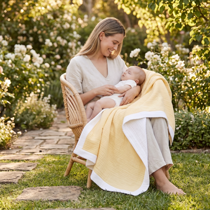 Organic 4-Layer Signature Blanket - Contrast