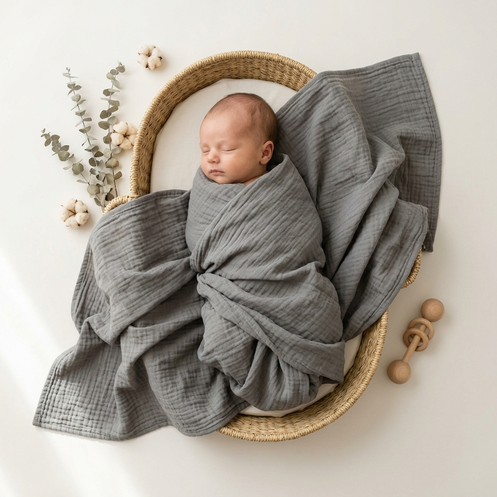 Organic Muslin Swaddle Set - 2-Pack Solid