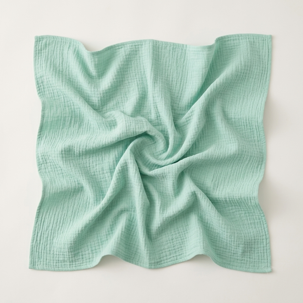 Premium organic cotton muslin swaddle blanket Brook Green Mint Green Mint for newborns by Baby DukWear