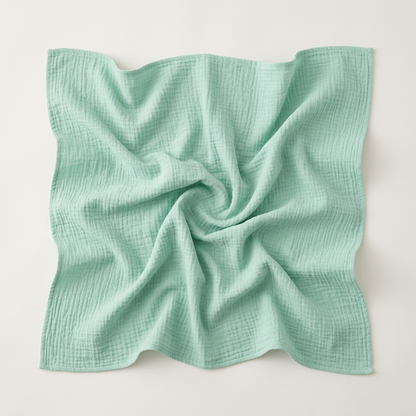 Premium organic cotton muslin swaddle blanket Brook Green Mint Green Mint for newborns by Baby DukWear