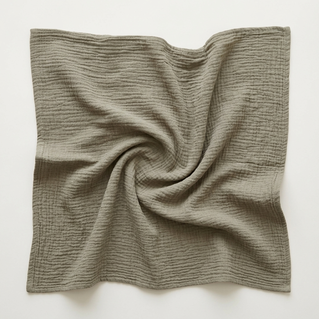Premium organic cotton muslin swaddle blanket Olive Gray Olive Green Gray for newborns by Baby DukWear