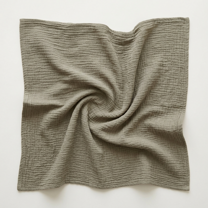 Premium organic cotton muslin swaddle blanket Olive Gray Olive Green Gray for newborns by Baby DukWear