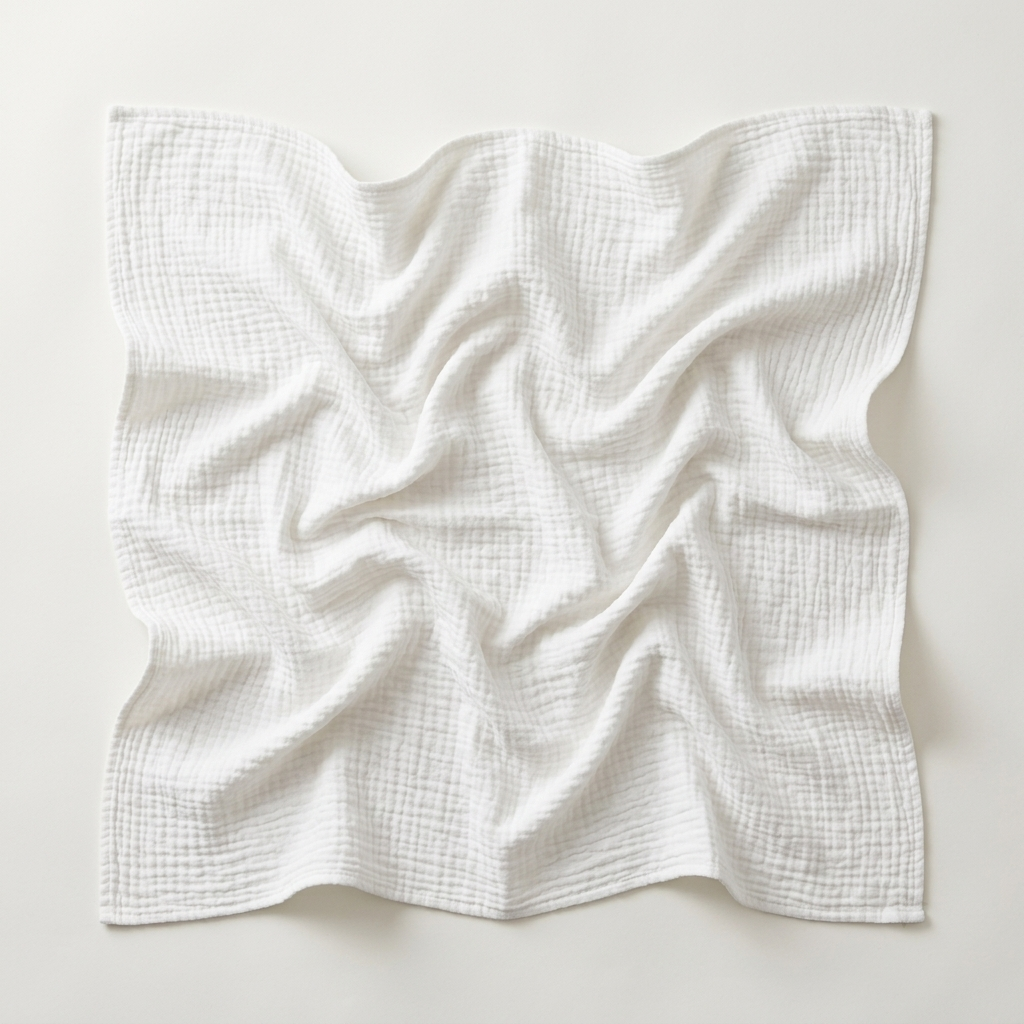 Premium organic cotton muslin swaddle blanket Cloud Dancer Off White for newborns by Baby DukWear