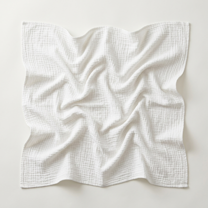 Premium organic cotton muslin swaddle blanket Cloud Dancer Off White for newborns by Baby DukWear