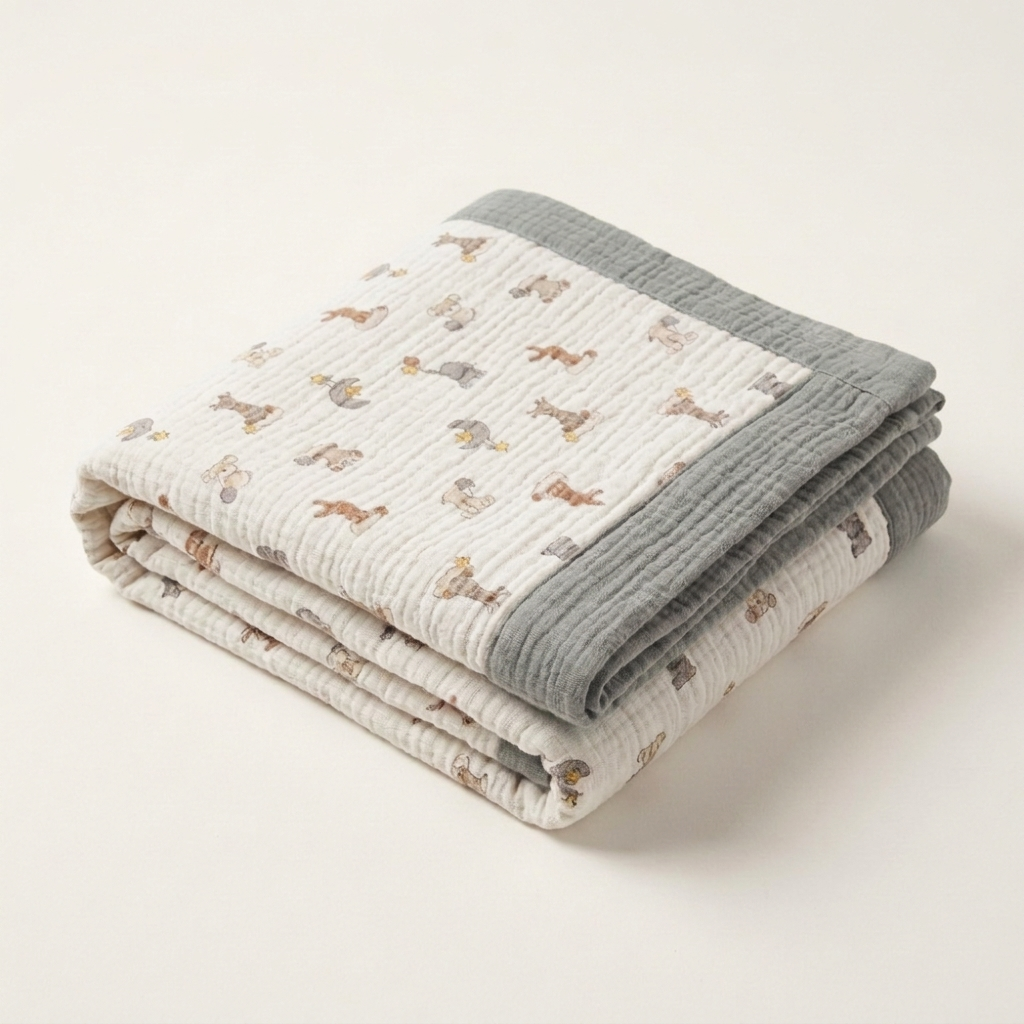 Organic 4-Layer Signature Blanket - Dream Safari