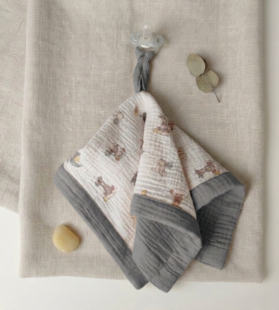 Organic Muslin Pacifier Lovey