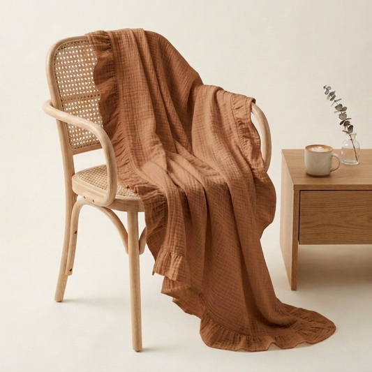 Organic 4-Layer Adult Throw - Boho Solid