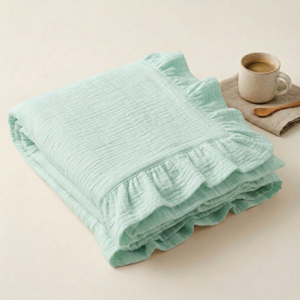 Organic 4-Layer Adult Throw - Boho Solid