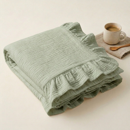 Organic 4-Layer Adult Throw - Boho Solid
