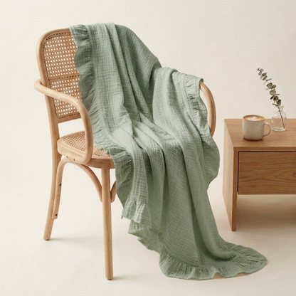 Organic 4-Layer Adult Throw - Boho Solid