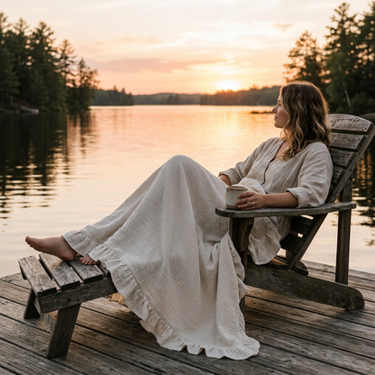 Organic 4-Layer Adult Throw - Boho Solid