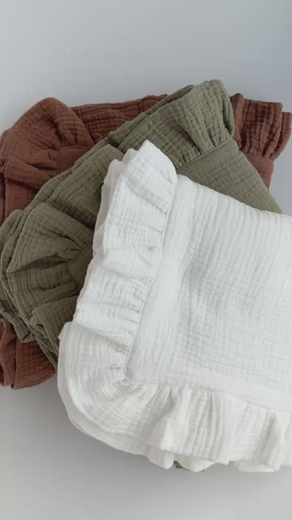 Organic 4-Layer Boho Blanket - Solid